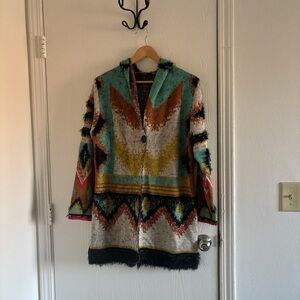 MaxSport Southwestern Tribal Knit Cardigan | Size Medium
